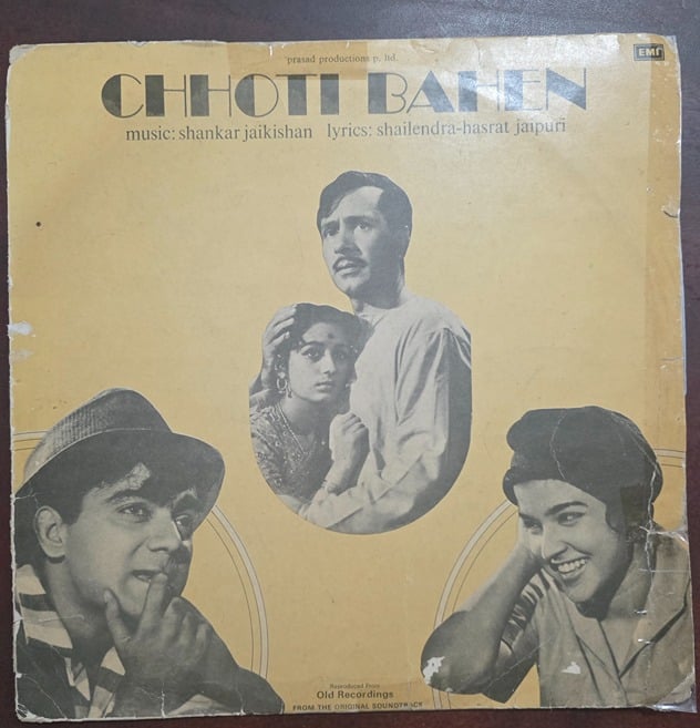 Chhoti Bahen - Record LP Vinyl Vintage - Bollywood