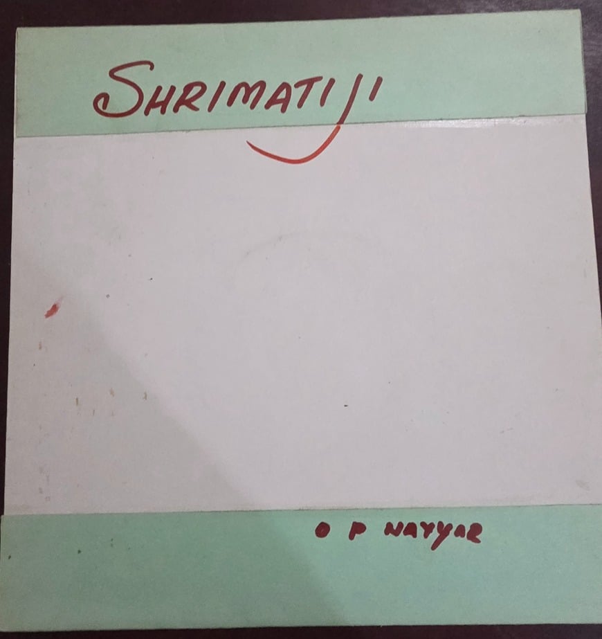 Shrimanji - TAE 1480 - O. P. Nayyar – Record EP Vinyl Vintage -Bollywood - Image 4