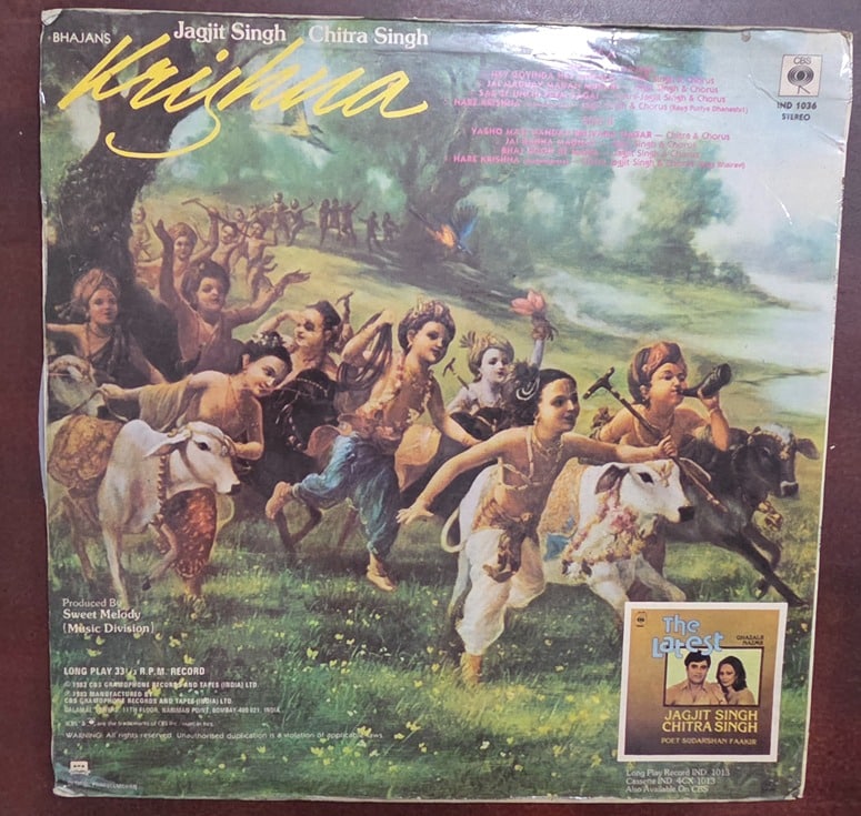 Krishna Bhajans – Jagjit & Chitra Singh - Record LP Vinyl Vintage - Image 2