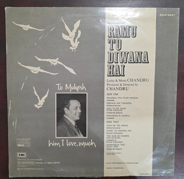 Ramu To Diwana Hai - Record LP Vinyl Vintage - Bollywood - Image 2
