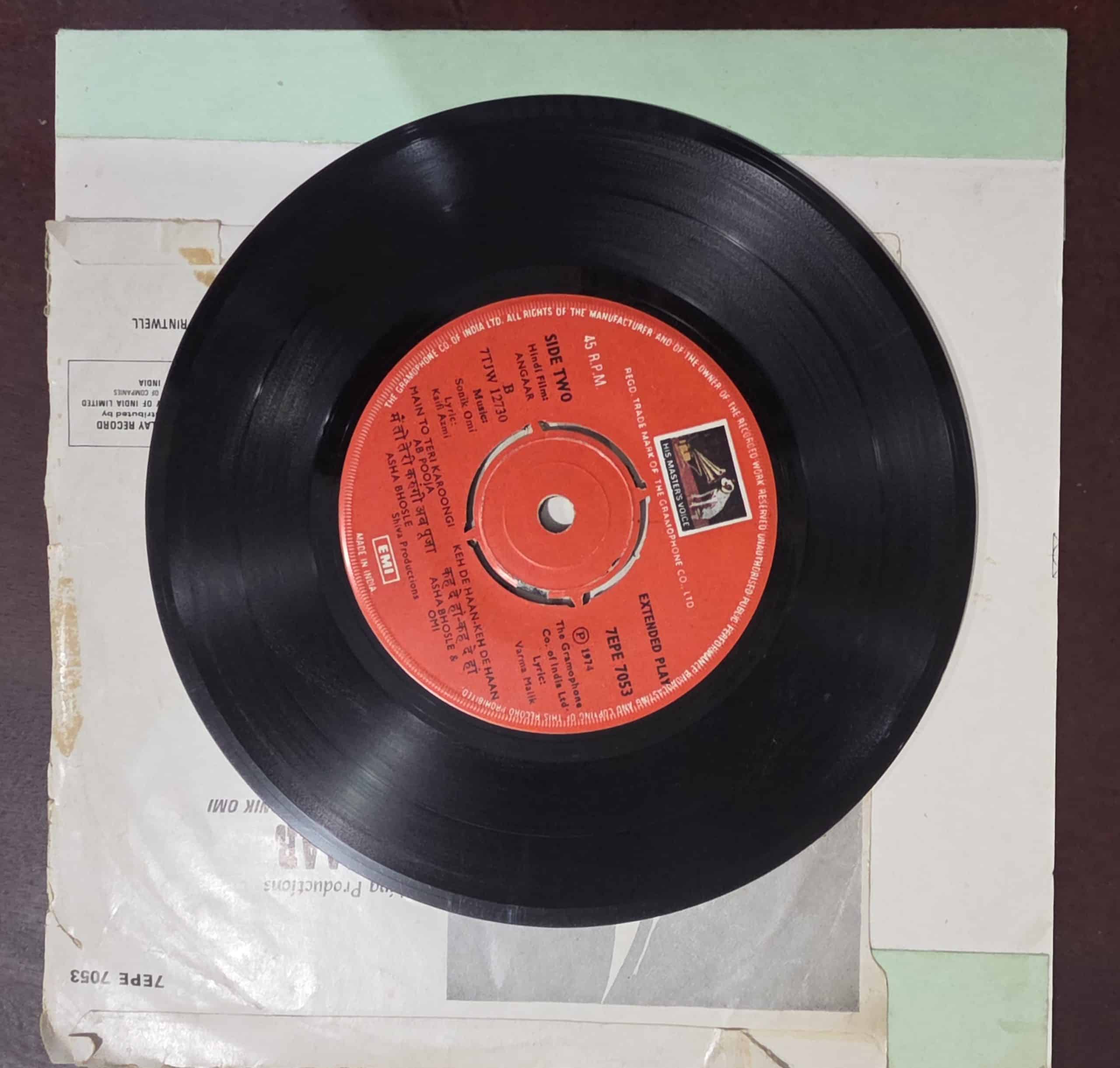 Angaar - 7EPE 7053 - Record EP Vinyl Vintage -Bollywood - Image 3
