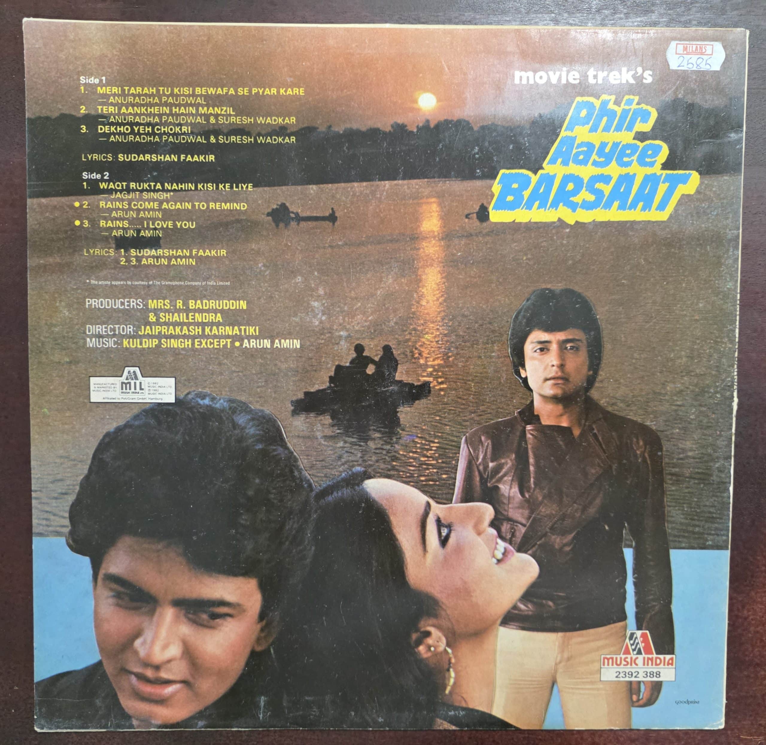 Phir Aayee Barsaat - Record LP Vinyl Vintage - Bollywood - Image 2