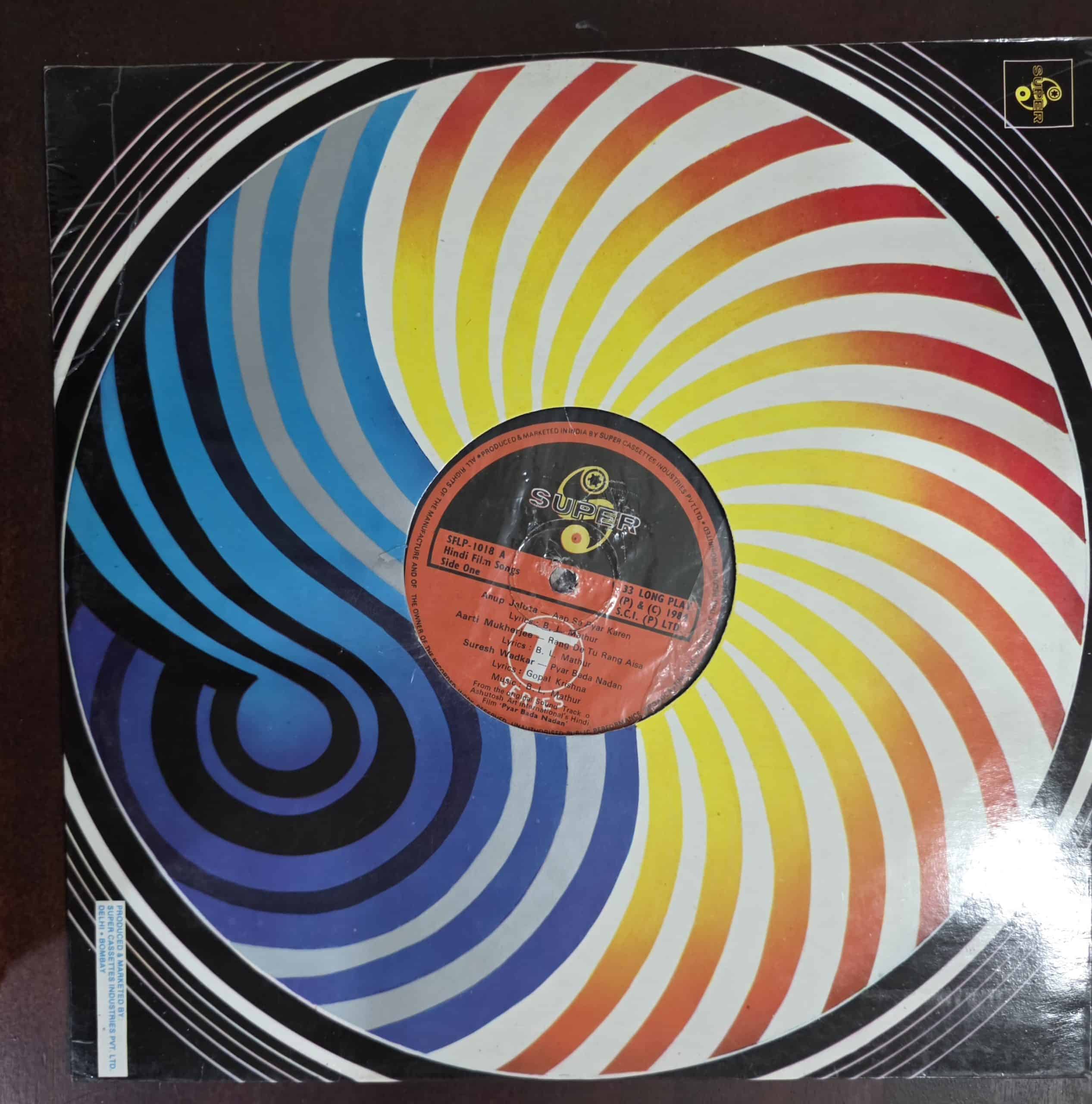 Pyar Bada Nadan - Record LP Vinyl Vintage - Bollywood - Image 2