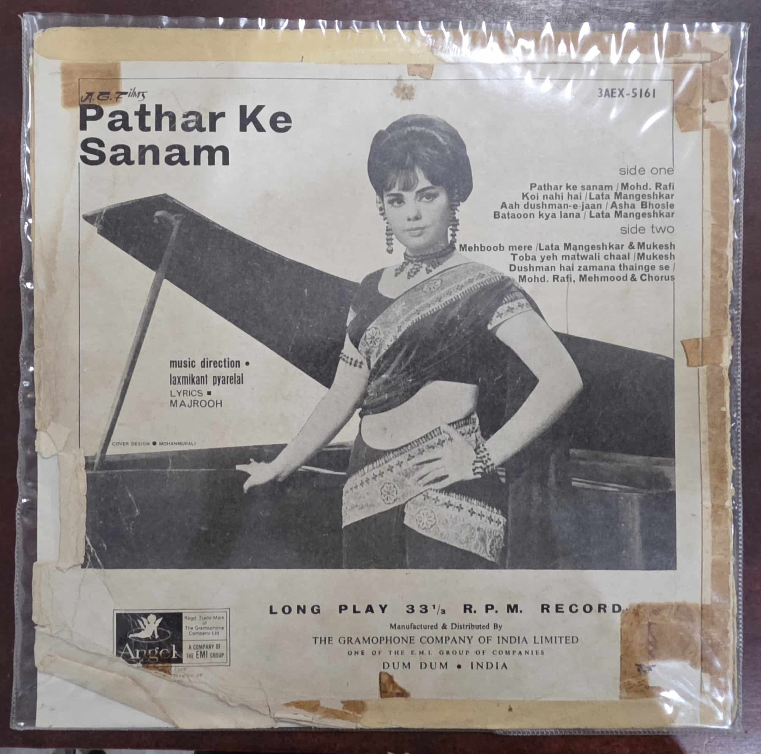 Pathar Ke Sanam - Record LP Vinyl Vintage - Bollywood - Image 2