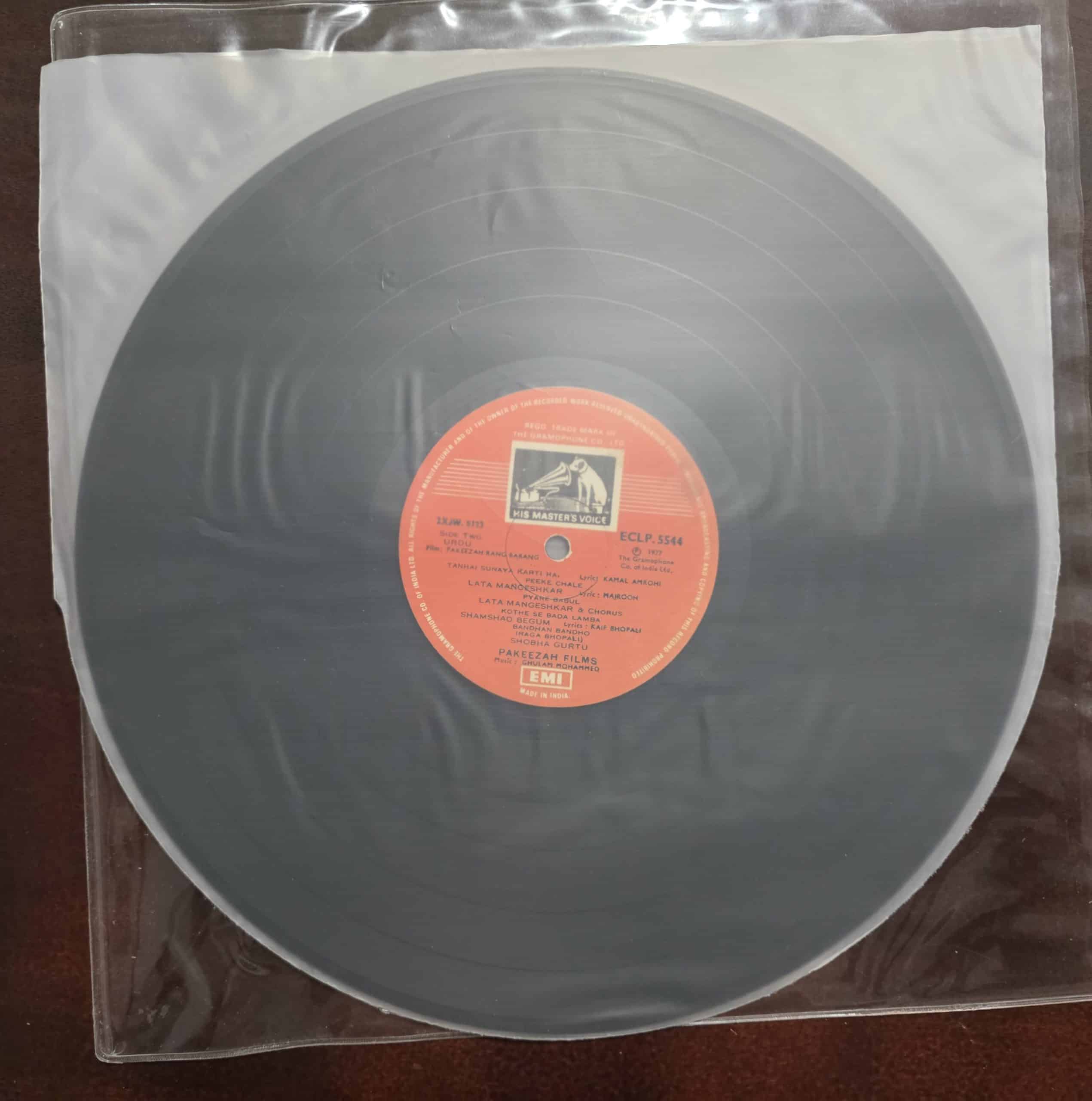 Pakeezah Rang Barang (No Jacket) - Record LP Vinyl Vintage - Bollywood - Image 2