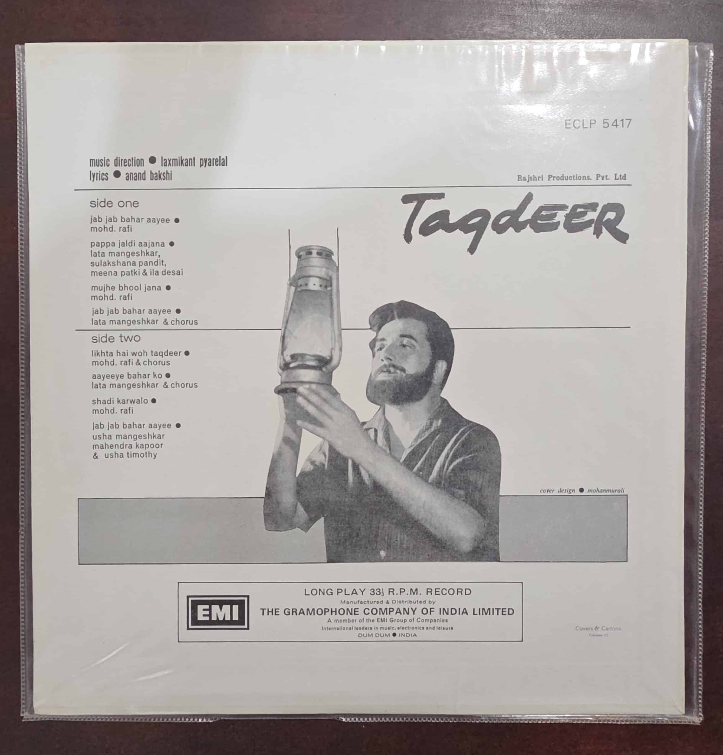 Taqdeer - Record LP Vinyl Vintage - Bollywood - Image 2