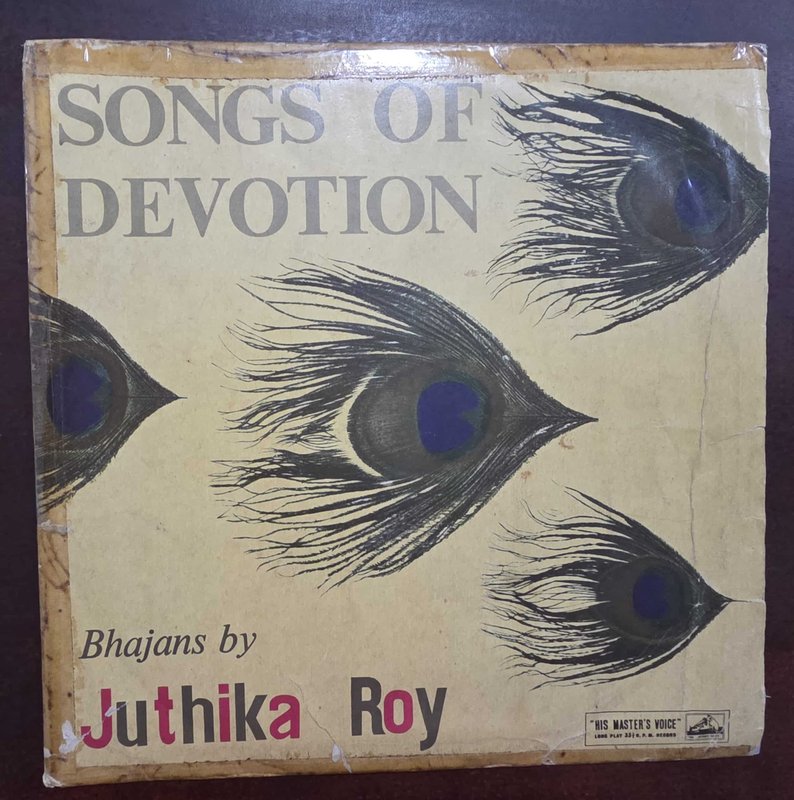 Songs of Devotion - Bhajans by Juthika Roy - Record LP Vinyl Vintage - Bollywood