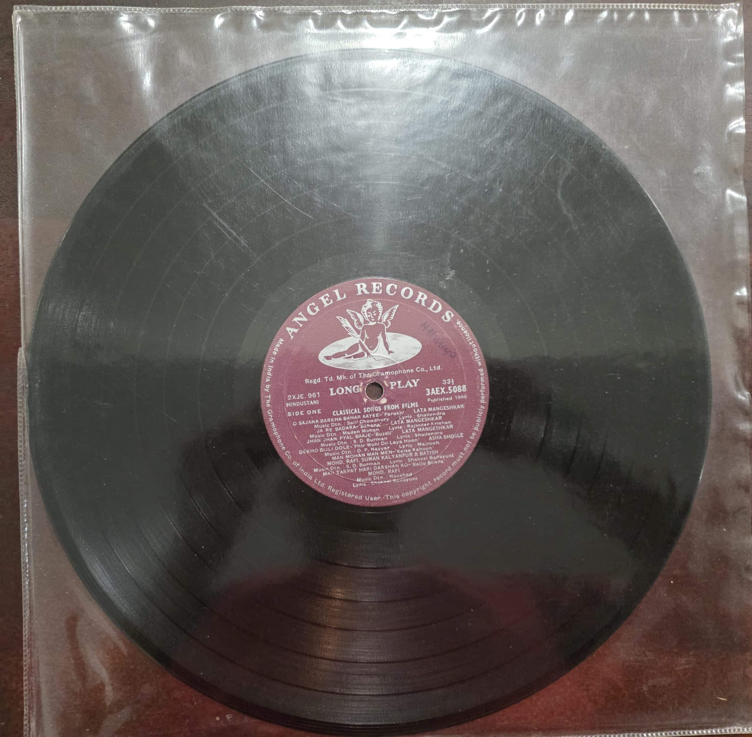 Classical Songs From Films (No Sleeve) - Record LP Vinyl Vintage - Bollywood
