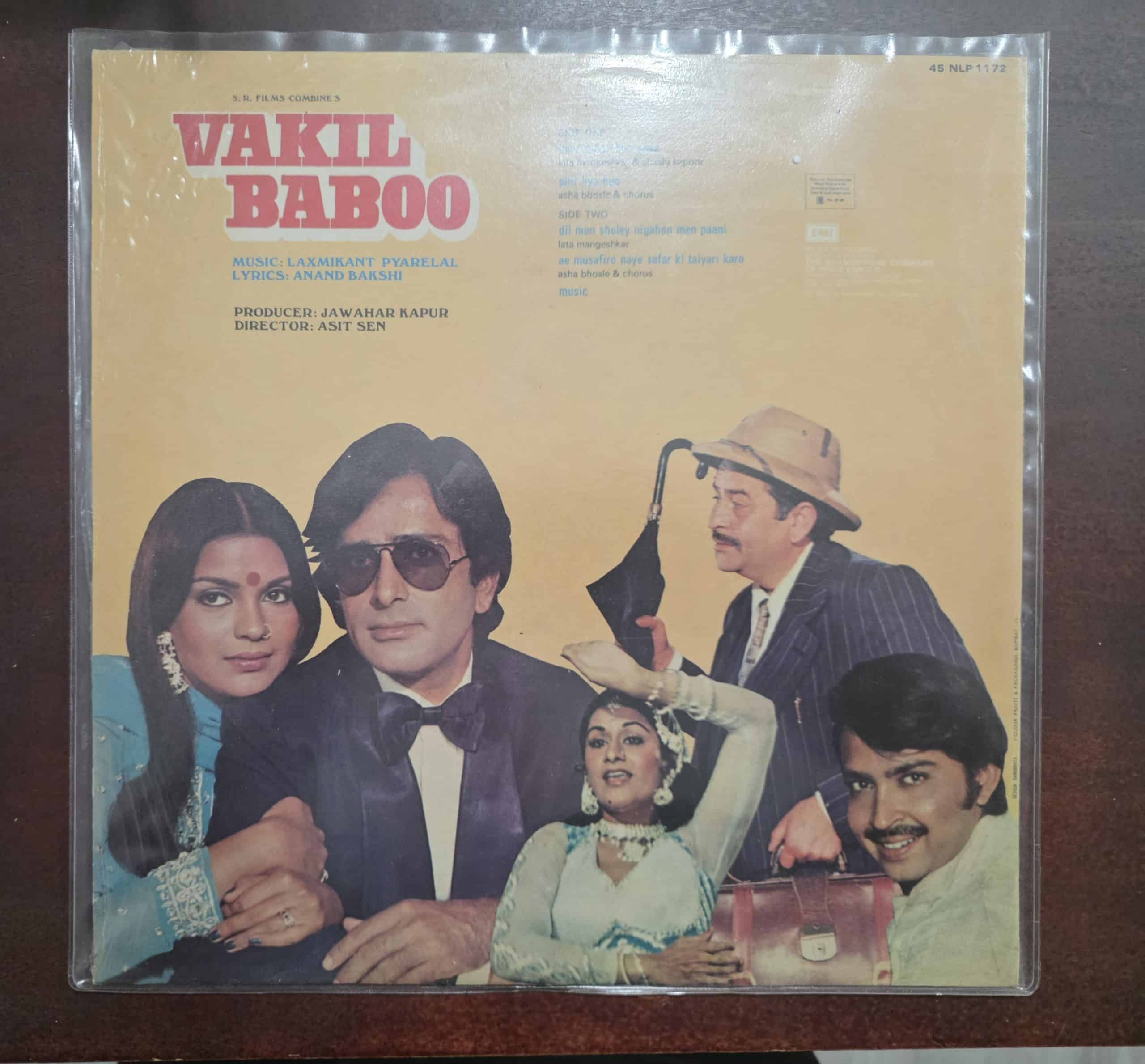 Vakil Baboo - Record LP Vinyl Vintage - Bollywood - Image 2