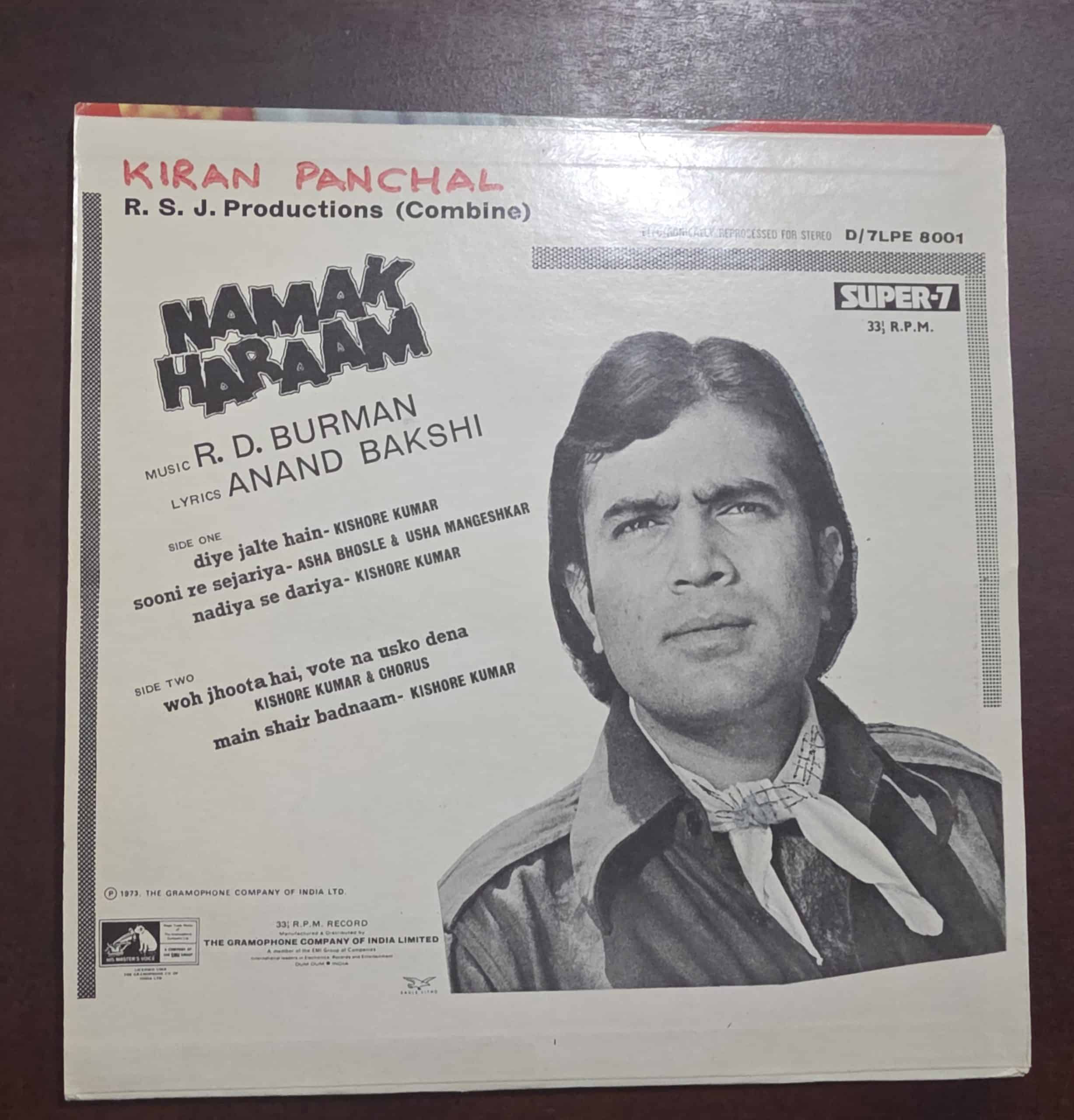 Namak Haraam - D/7LPE.8001 - Record EP Vinyl Vintage -Bollywood - Image 2