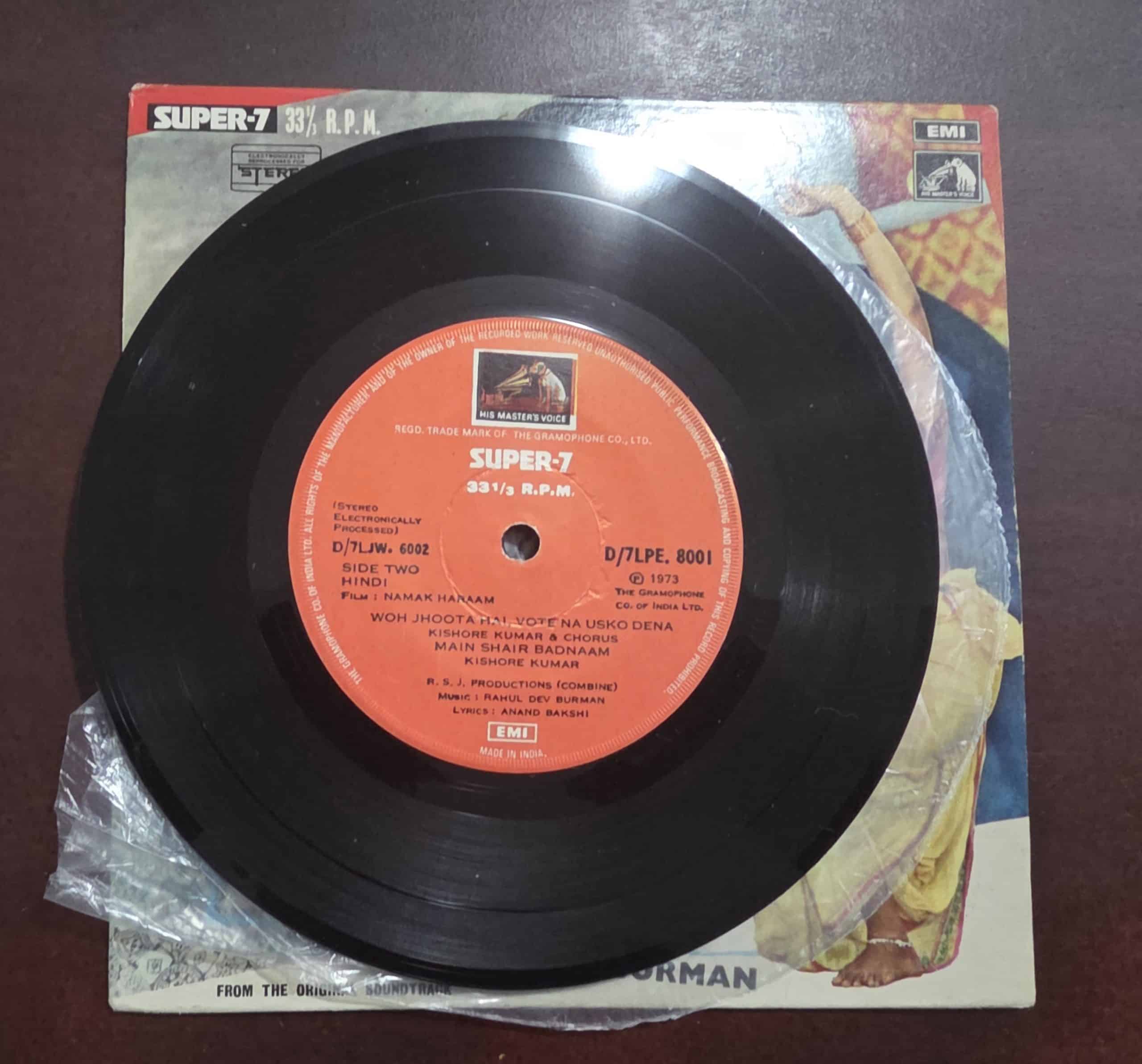 Namak Haraam - D/7LPE.8001 - Record EP Vinyl Vintage -Bollywood - Image 3