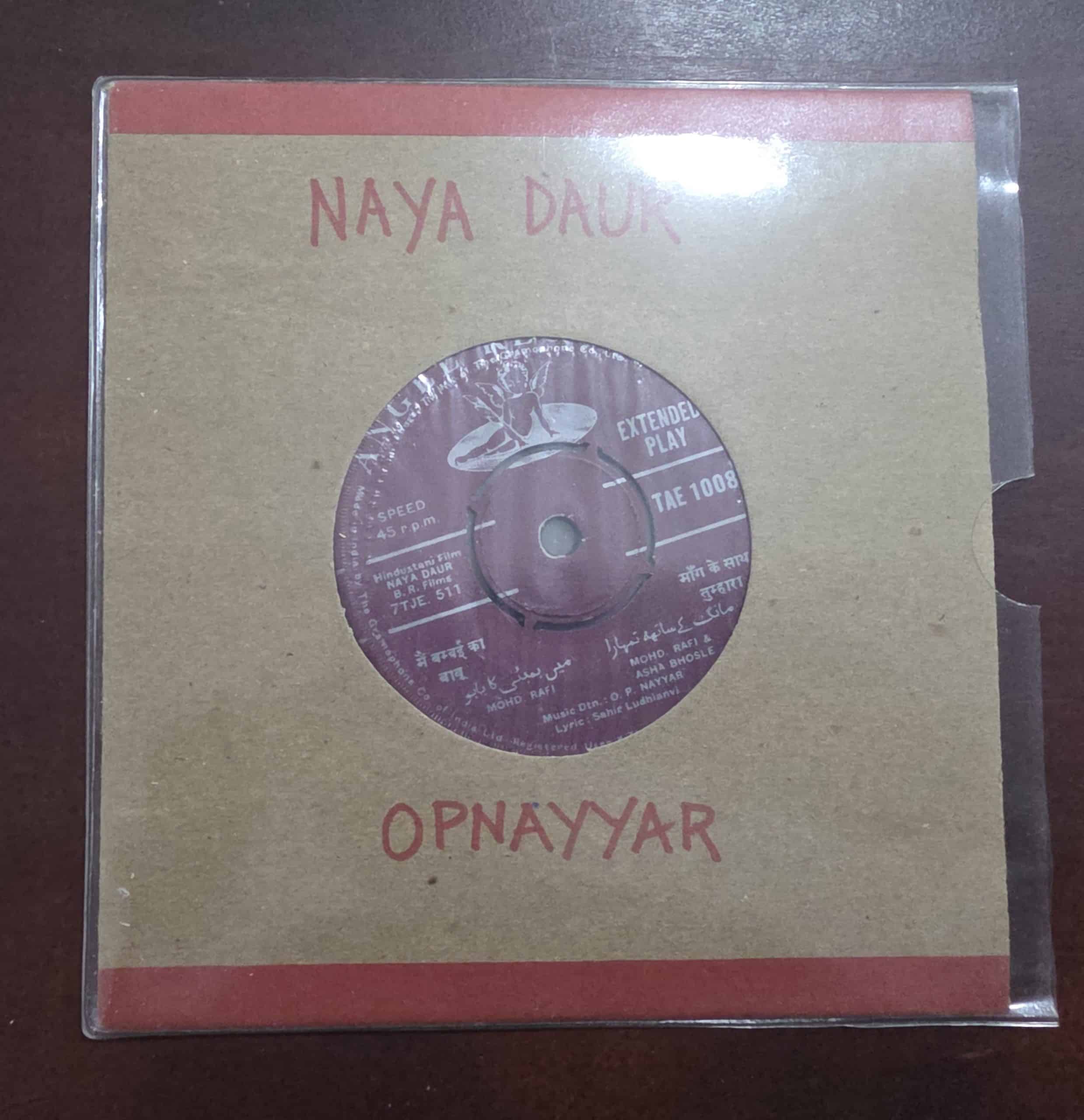 Naya Daur - TAE 1008 - Record EP Vinyl Vintage -Bollywood