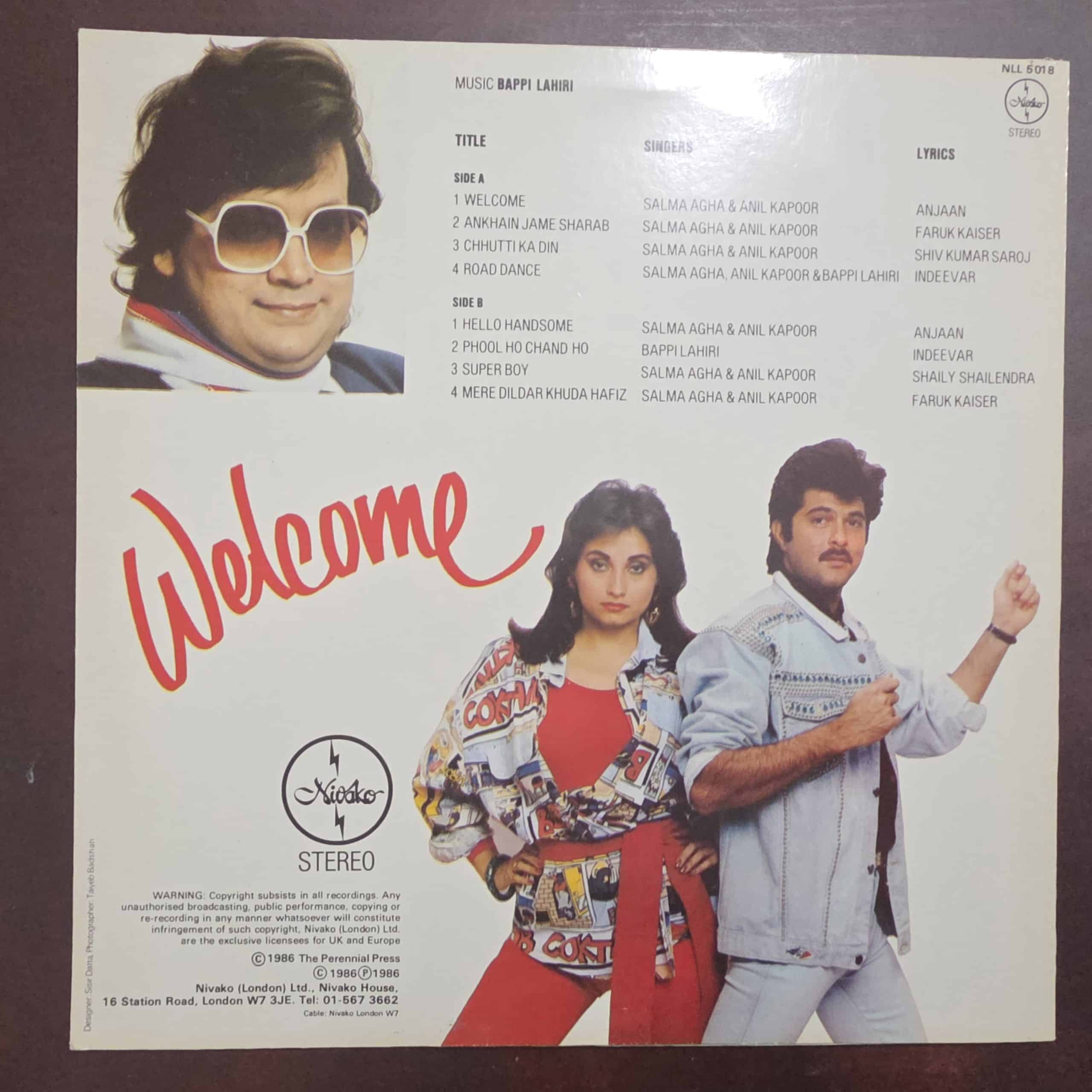 Welcome - Record LP Vinyl Vintage - Bollywood - Image 2
