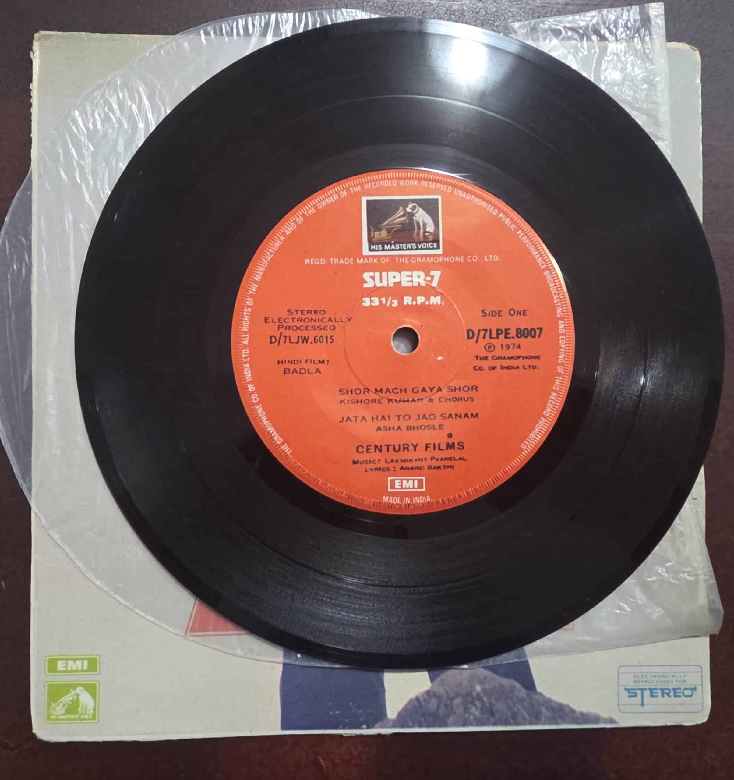 Badla - D/7 LPE 8007- Record EP Vinyl Vintage -Bollywood - Image 4