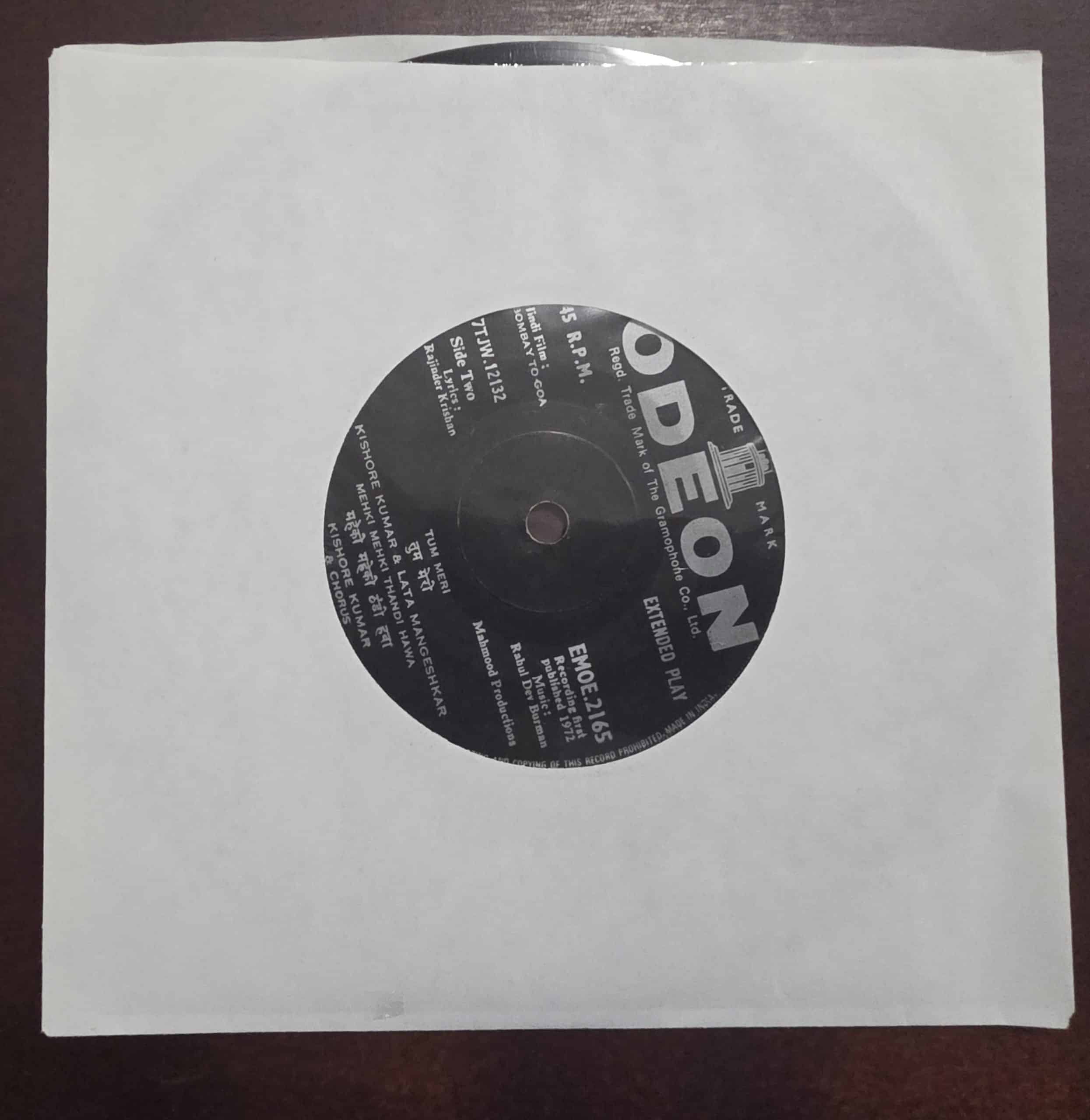 Bombay To Goa - EMOE 2165 - Record EP Vinyl Vintage -Bollywood - Image 2