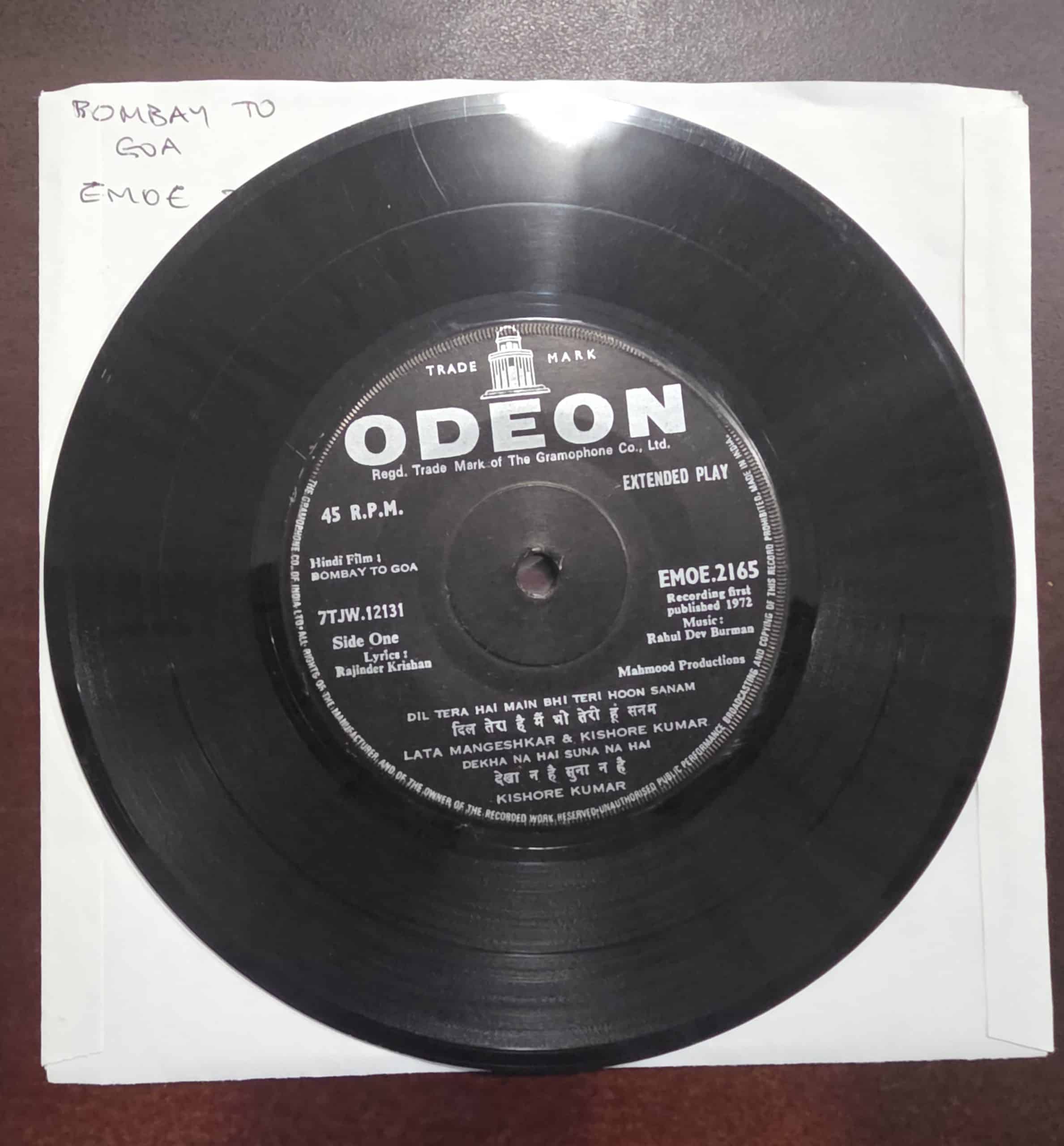 Bombay To Goa - EMOE 2165 - Record EP Vinyl Vintage -Bollywood - Image 4