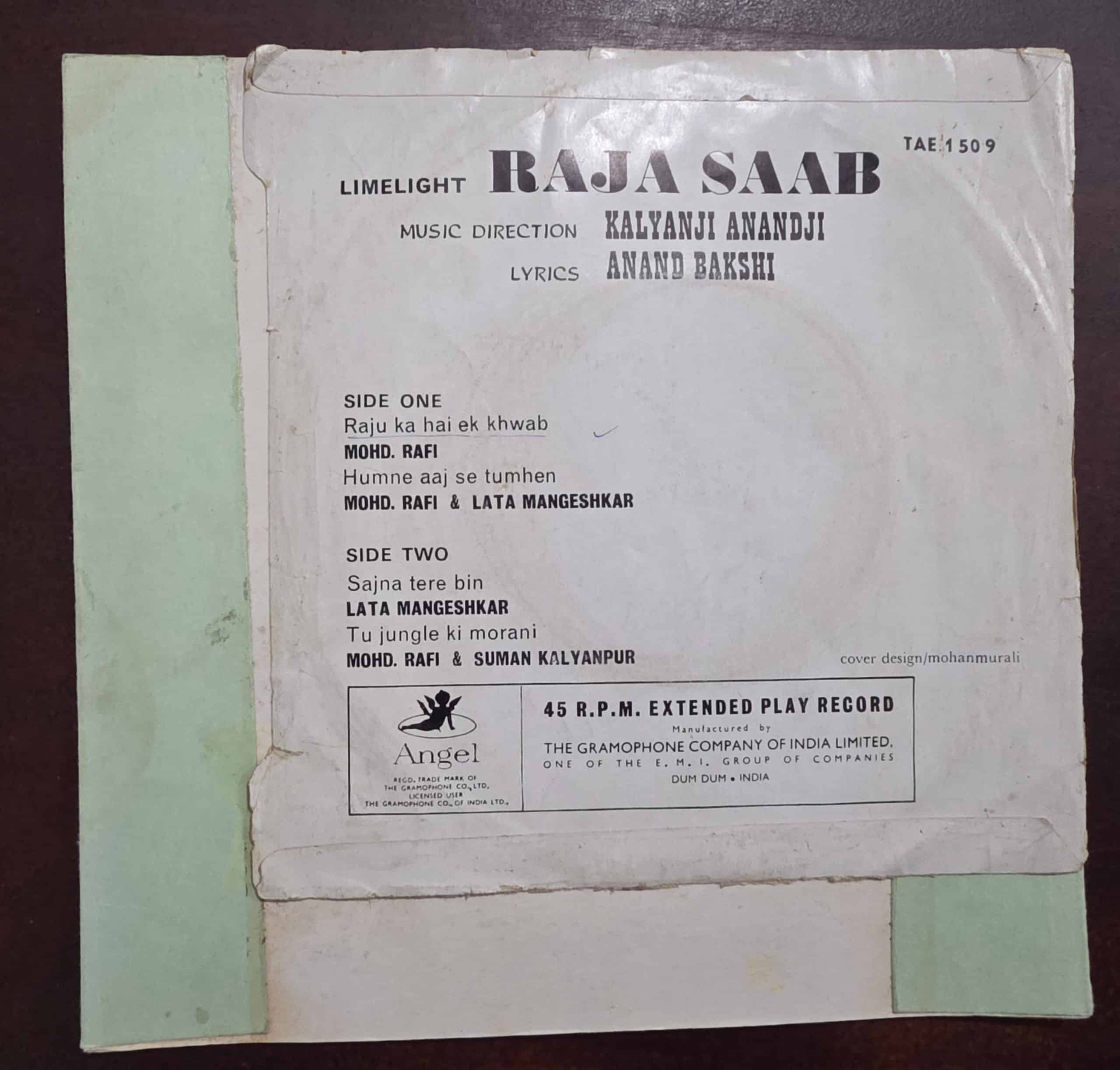 Raja Saab - TAE 1509 - Record EP Vinyl Vintage -Bollywood - Image 2