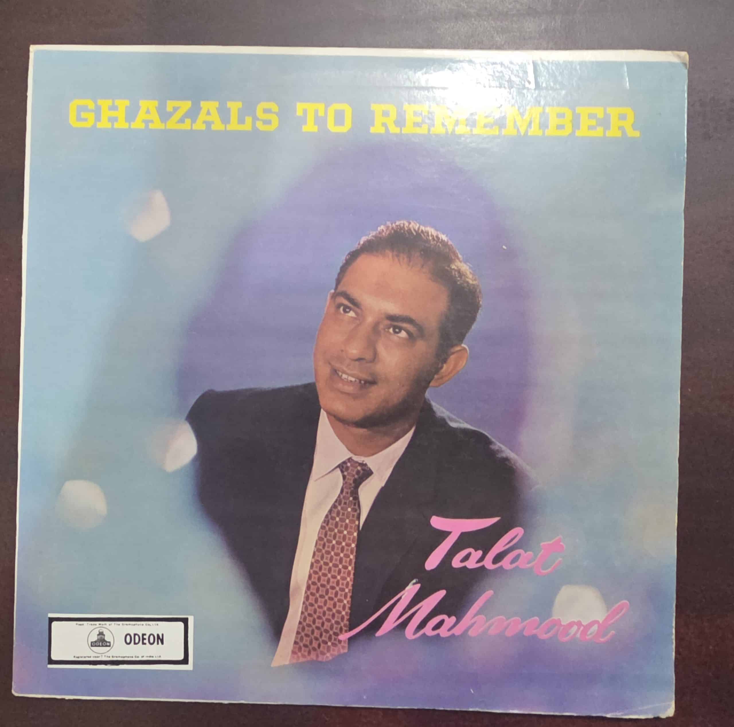 Ghazals To Remember - Talat Mahmood - Record LP Vinyl Vintage - Bollywood
