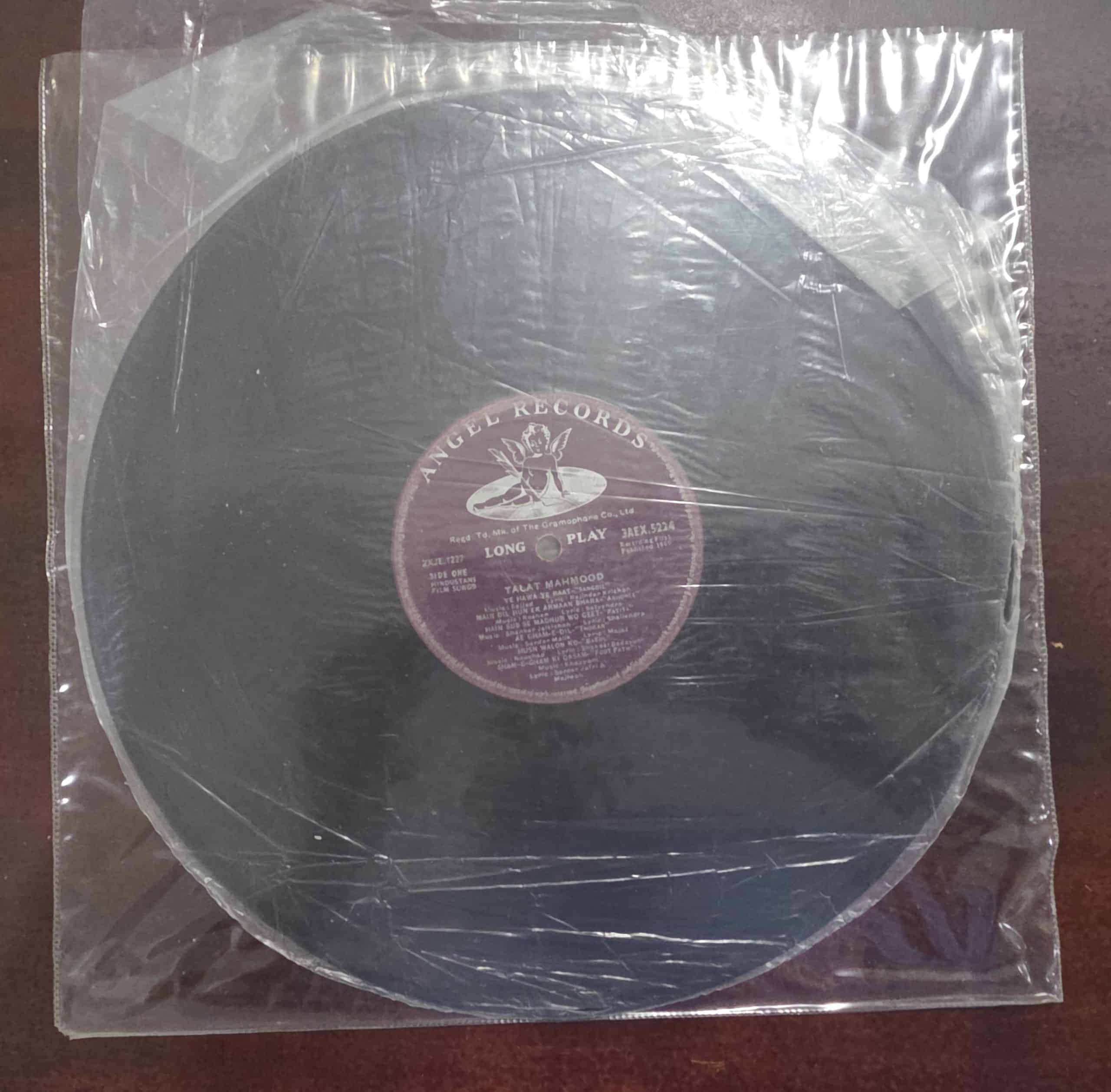 In a Blue Mood (No Sleeve) - Talat Mahmood - Record LP Vinyl Vintage - Bollywood