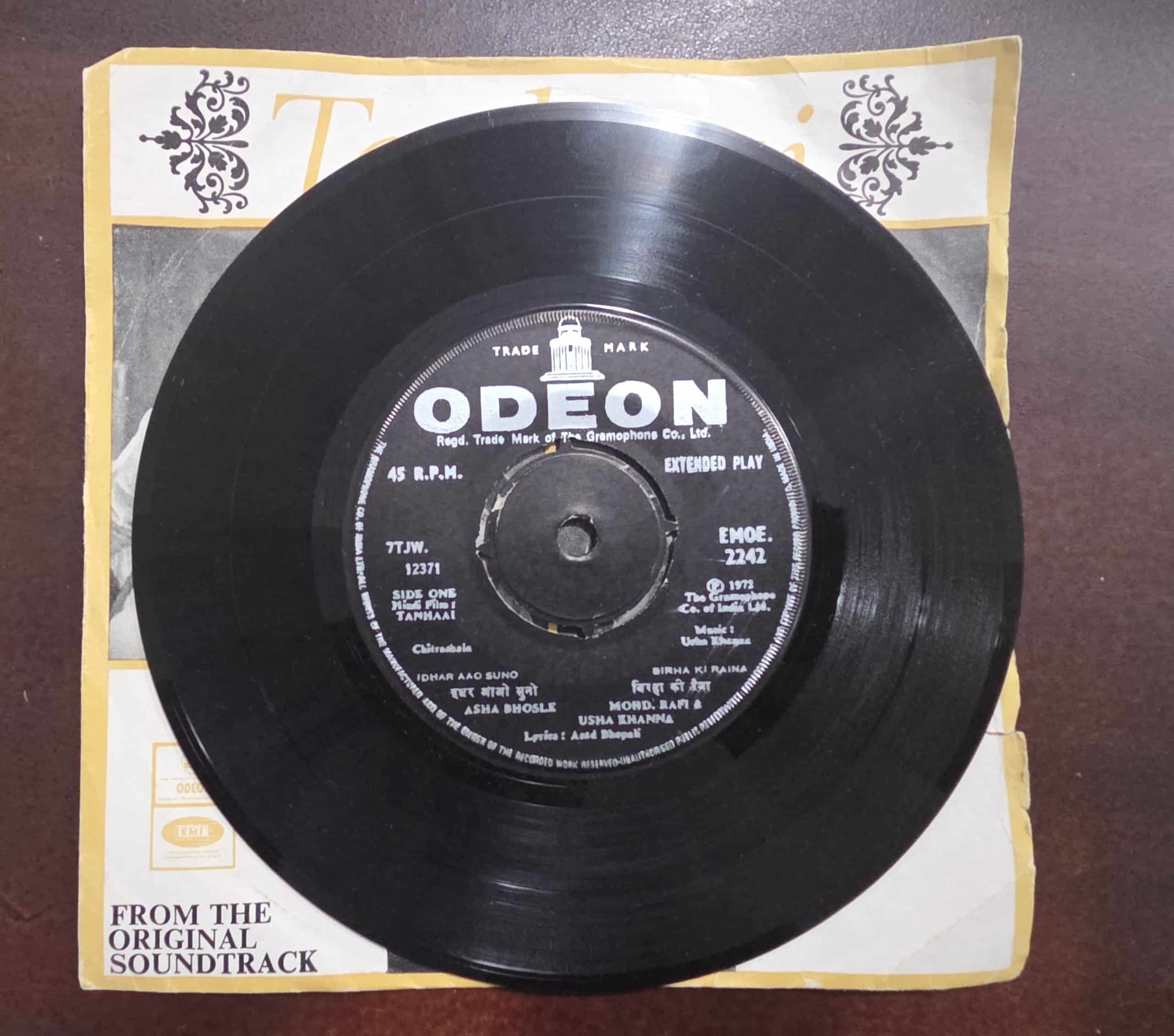 Tanhaai - EMOE 2242 - Record EP Vinyl Vintage -Bollywood - Image 3