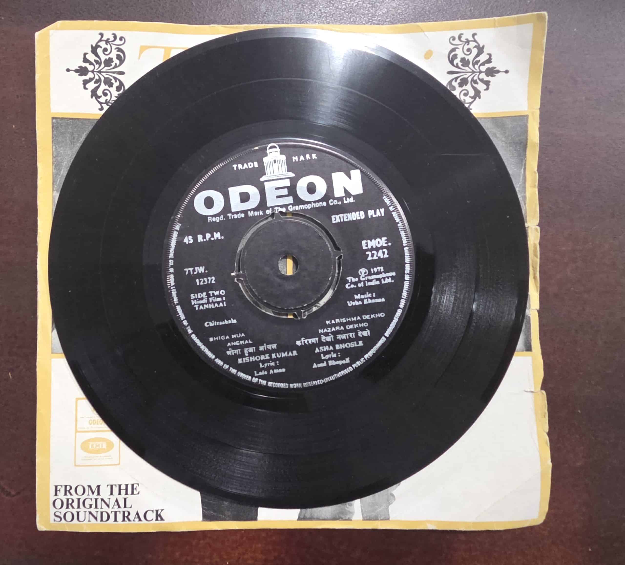 Tanhaai - EMOE 2242 - Record EP Vinyl Vintage -Bollywood - Image 4