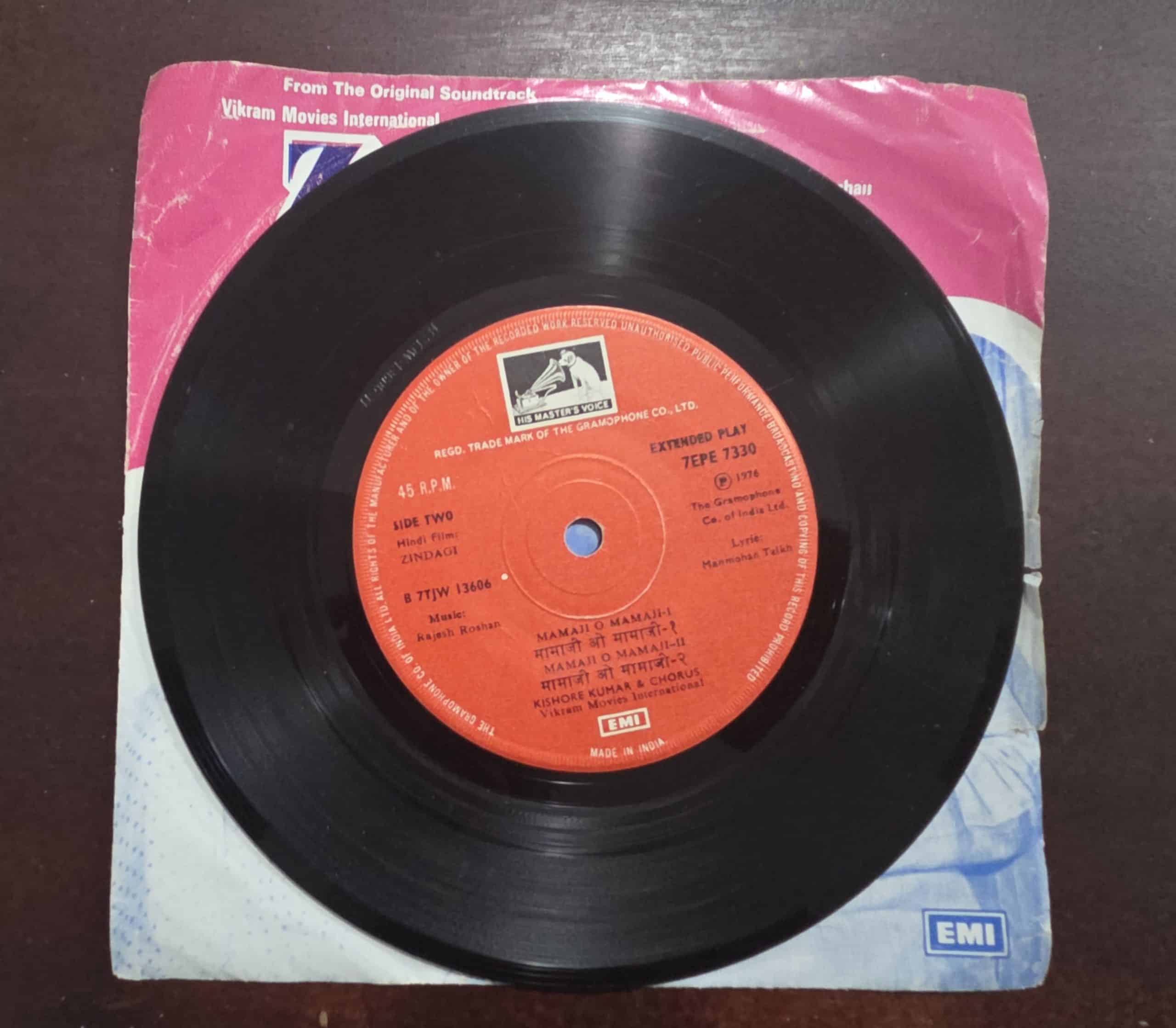 Zindagi - 7EPE 7330 - Record EP Vinyl Vintage -Bollywood - Image 4