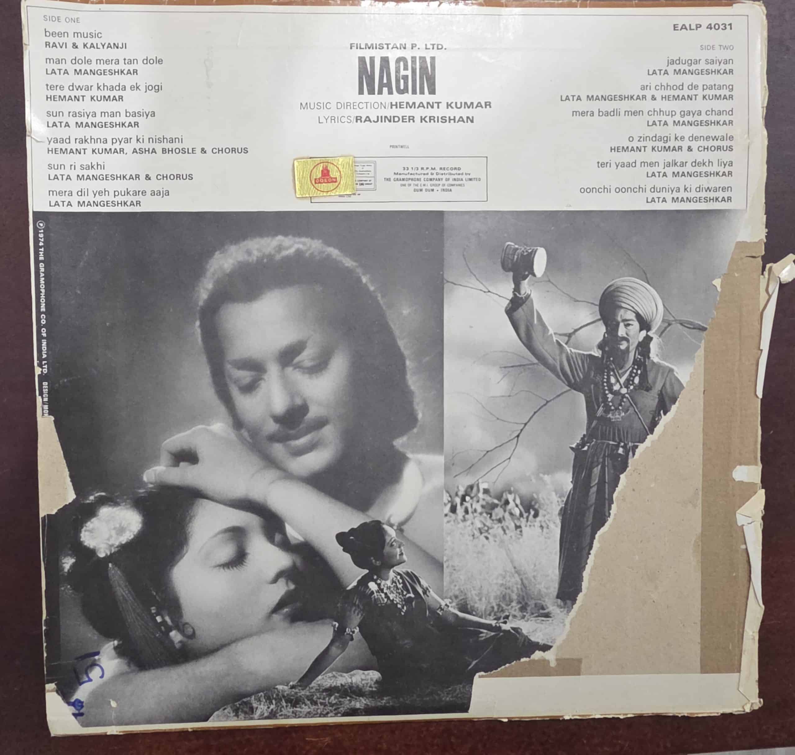 Nagin - Record LP Vinyl Vintage - Bollywood - Image 2