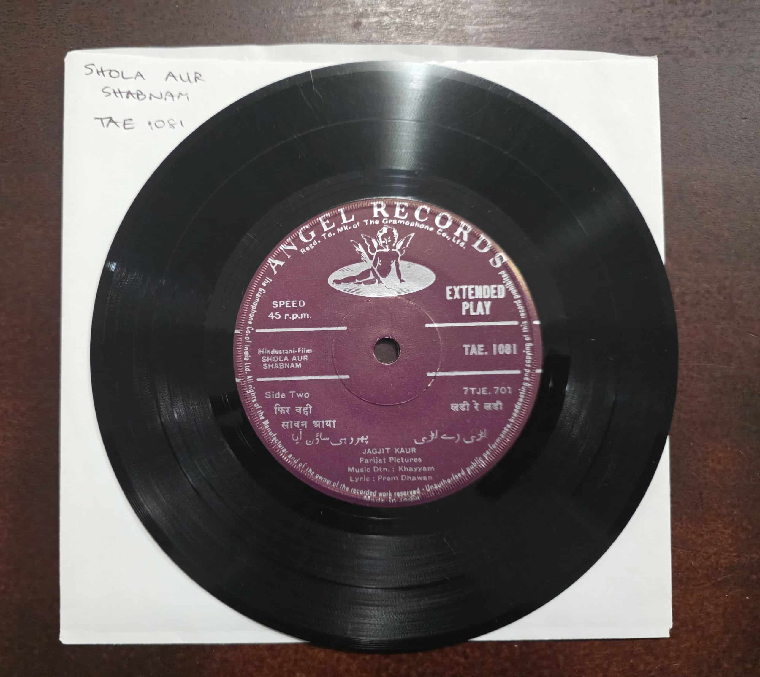 Shola Aur Shabnam - TAE 1081 - Record EP Vinyl Vintage -Bollywood - Image 3