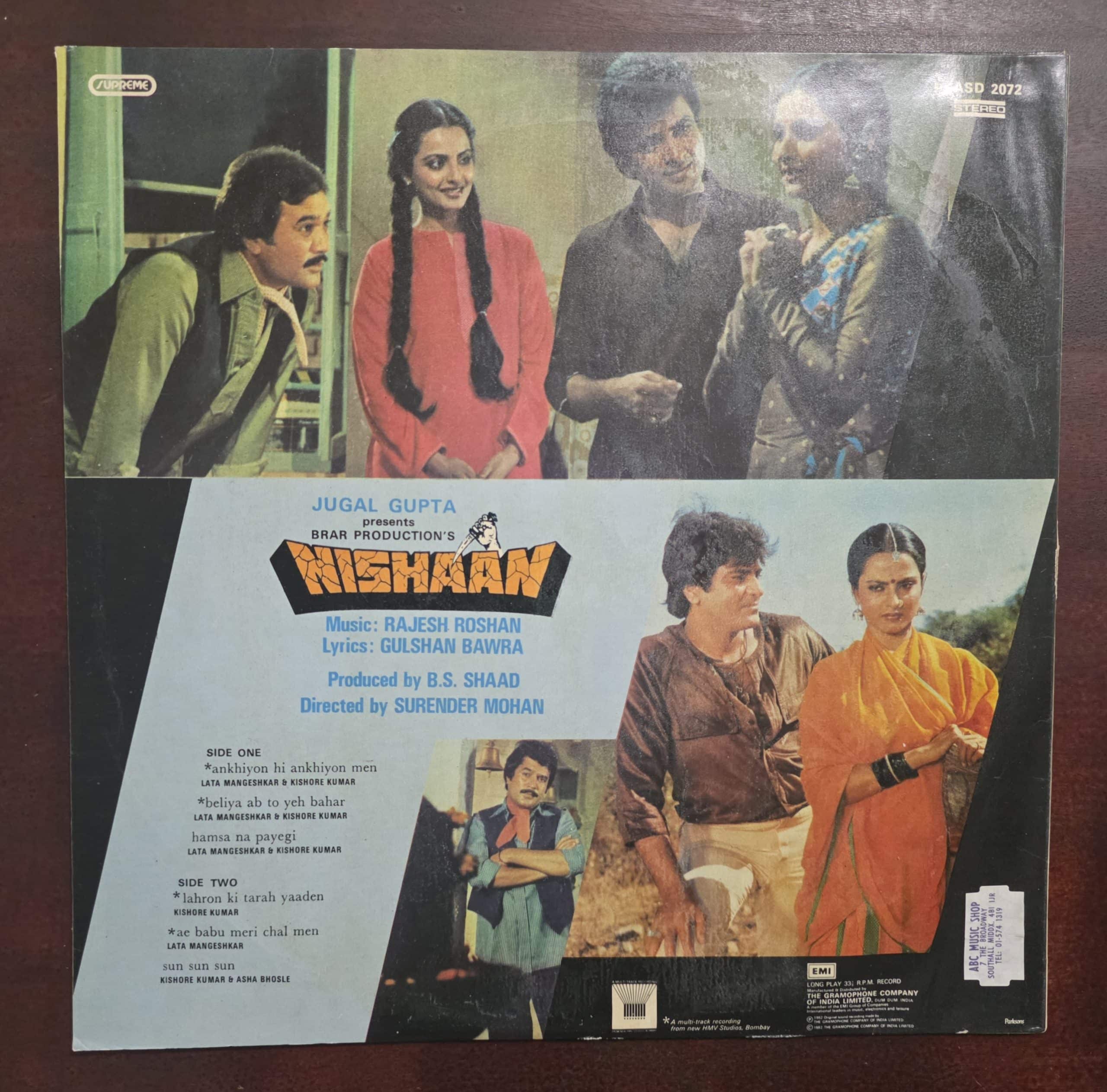 Nishaan - Record LP Vinyl Vintage - Bollywood - Image 2