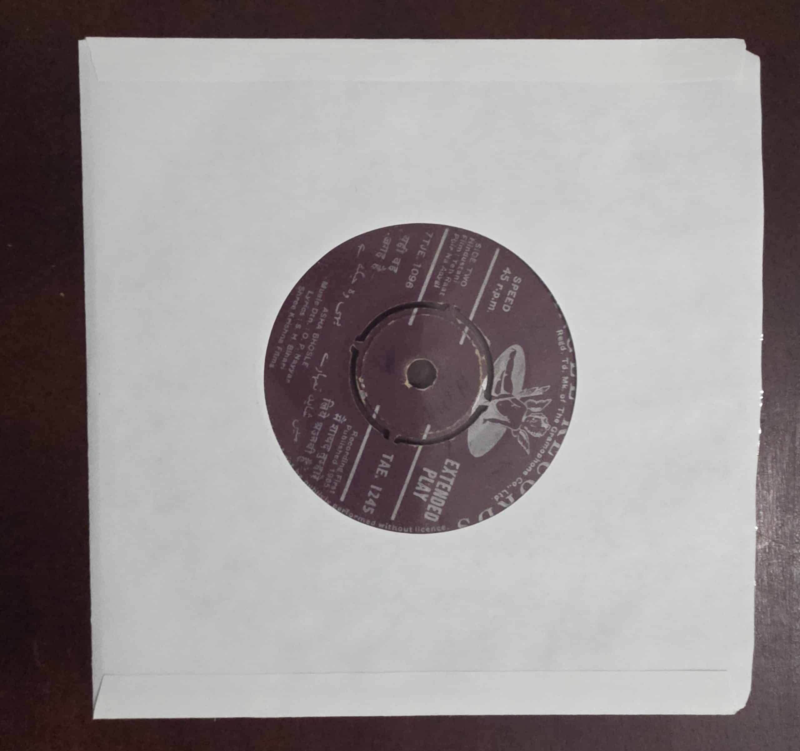 Yeh Raat Phir Na Aaygi - TAE 1245 - Record EP Vinyl Vintage -Bollywood - Image 2