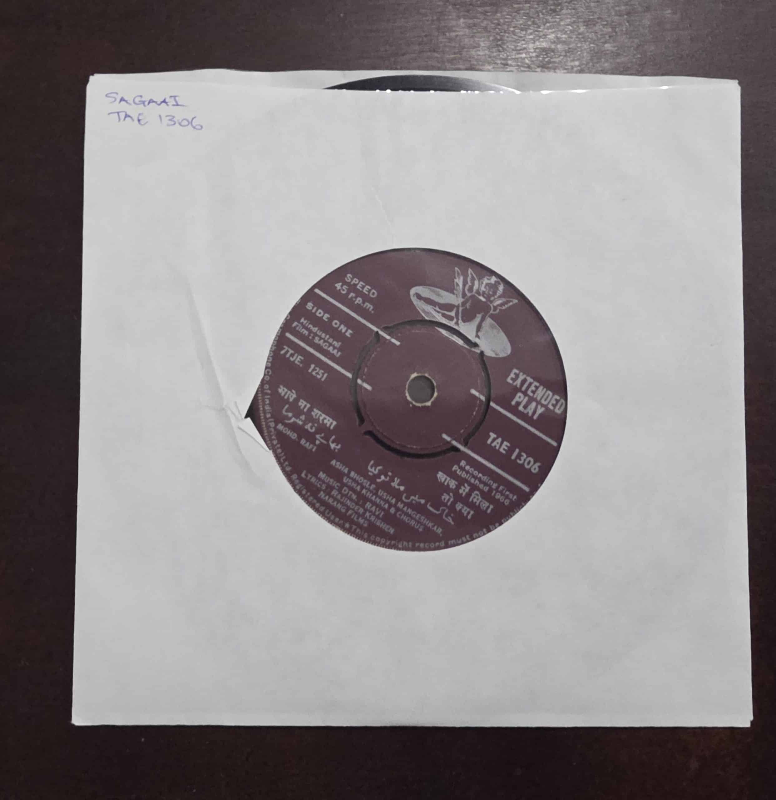 Sagaai - TAE 1306 - Record EP Vinyl Vintage -Bollywood