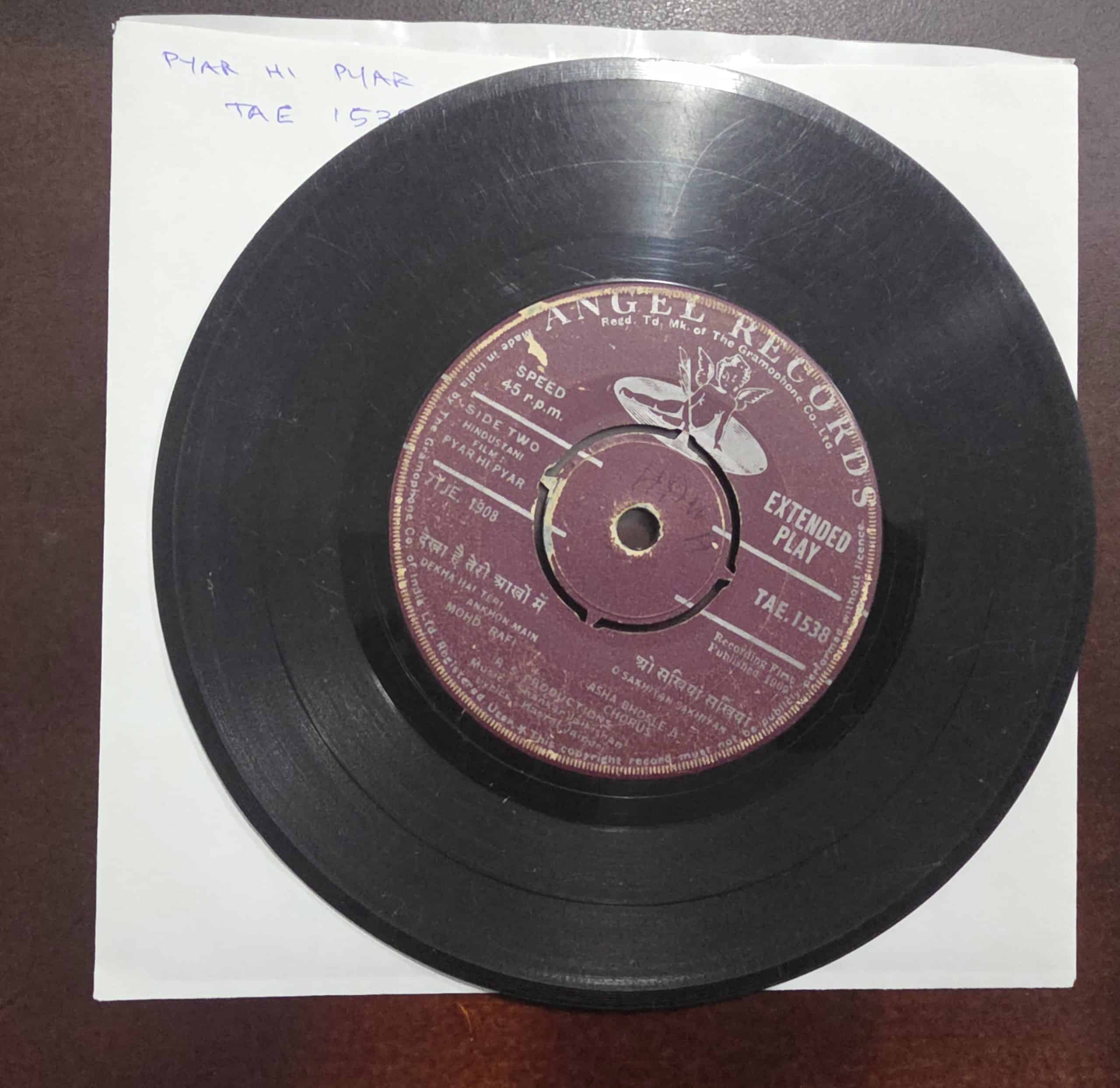 Pyar Hi Pyar - TAE 1538 - Record EP Vinyl Vintage -Bollywood - Image 3
